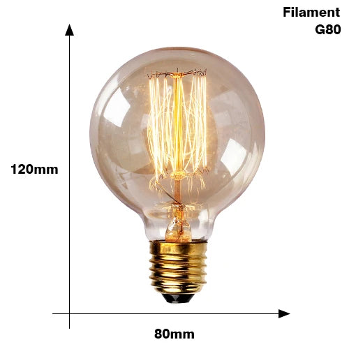 Retro Edison Bulb E27 220V 40W ST64 G80 G95 G125 Ampoule Vintage Edison Bulb Incandescent Lamp Filament Light Bulb Home Decor