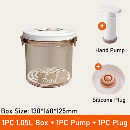 Vacuum Food Storage Box Fresh-Keeping Canister Sealed Storage Container Large Capacity Food Dispenser Kitchen Storage Box