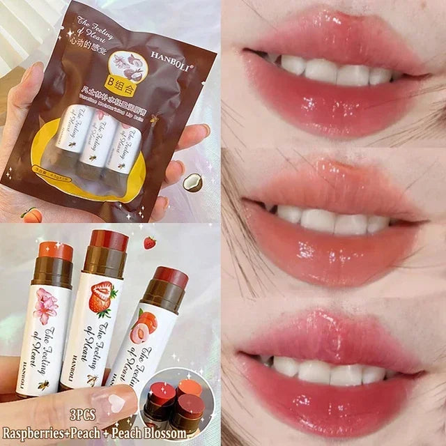 Black Tea Jelly Tinted Lip Balm Moisturizing Colored Lip Tinted Hydrating Waterproof Lipstick Gloss Base Lip Care Primer Makeup