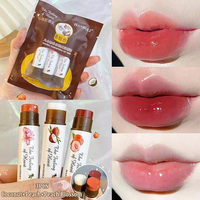 Black Tea Jelly Tinted Lip Balm Moisturizing Colored Lip Tinted Hydrating Waterproof Lipstick Gloss Base Lip Care Primer Makeup