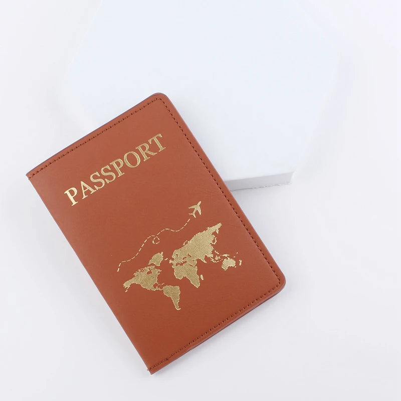 Lover Couple Passport Cover Hot Stamping Simple Plane Women Men Travel Wedding Passport Covers Holder Fashion Wedding Gift