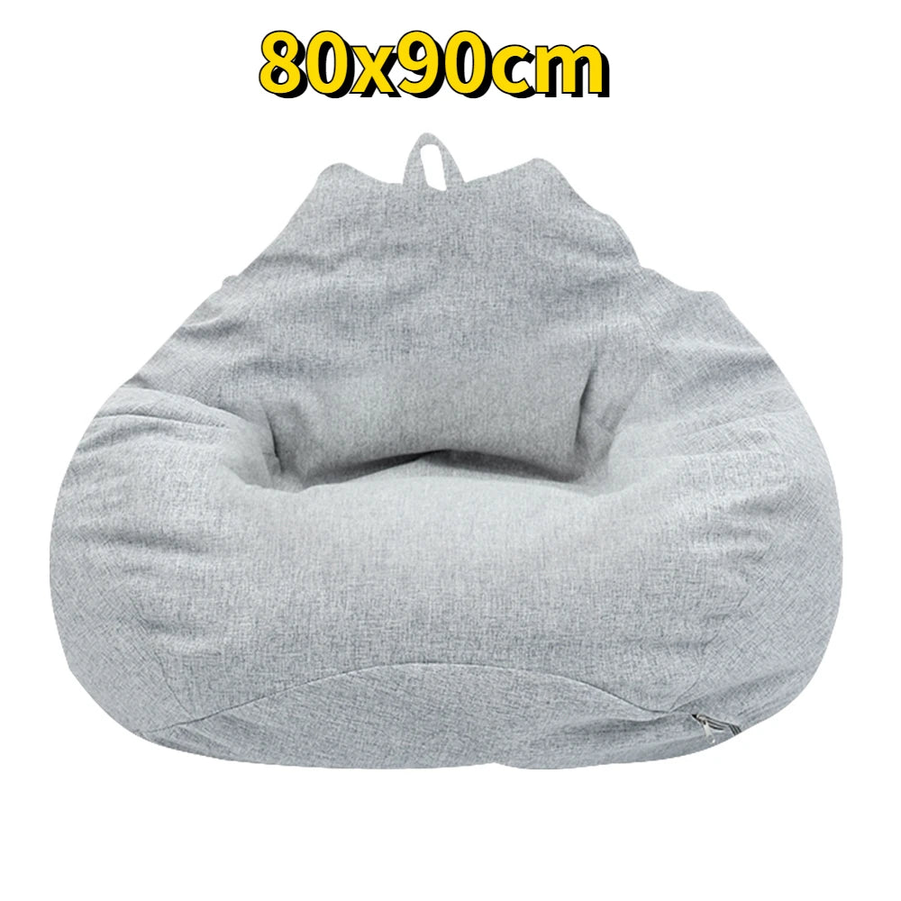 Lazy Sofas Cover Chairs Without Filler Adults Bean Bag Chair Couch Living Room Bedroom Home Tatami Lounger Seat