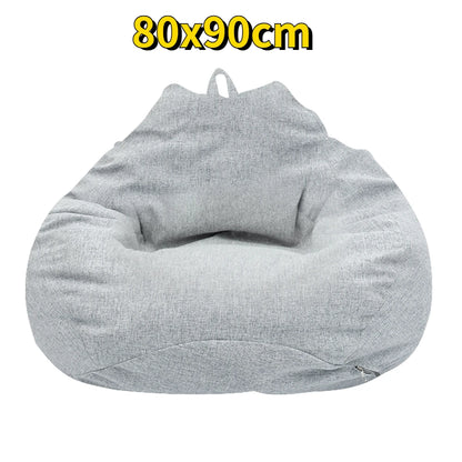 Lazy Sofas Cover Chairs Without Filler Adults Bean Bag Chair Couch Living Room Bedroom Home Tatami Lounger Seat