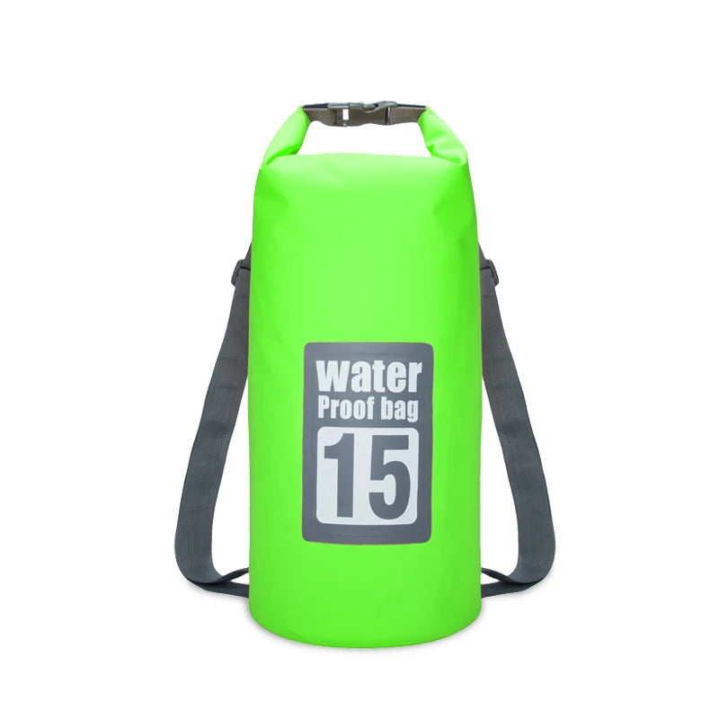 PVC Waterproof Dry Bag 5L/10L/15L/20L/30L Outdoor Diving Foldable Storage Beach Swimming Bag Rafting River Ocean Backpack