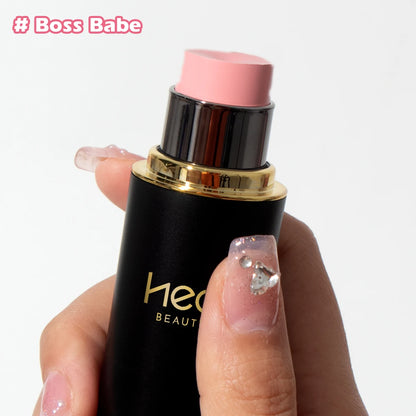 High-End Luxury Blush Stick Long Wearing Moisture Creamy Blush Balm Black Gold Makeup Stick High Pigment Rosy Flush Blusher