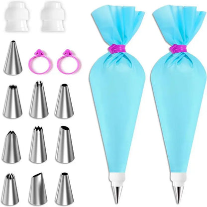 Silicone decorating bag stainless steel decorating tip set cake decorating nozzle Kitchen DIY Cake baking tools