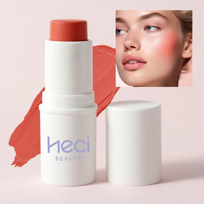 Multi-Tone Creamy Blush Stick Makeup Long-Lasting Waterproof Simple High-End Lip Cheek Tint High Pigment Hydrating Pink Blusher