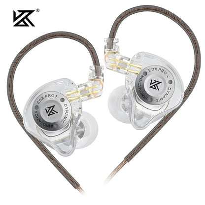 KZ EDX PRO X IEM Earphones Dynamic Drive HiFi Deep Bass Sound Earbud Sport Music Noise Cancelling Headset with Detachable Cable