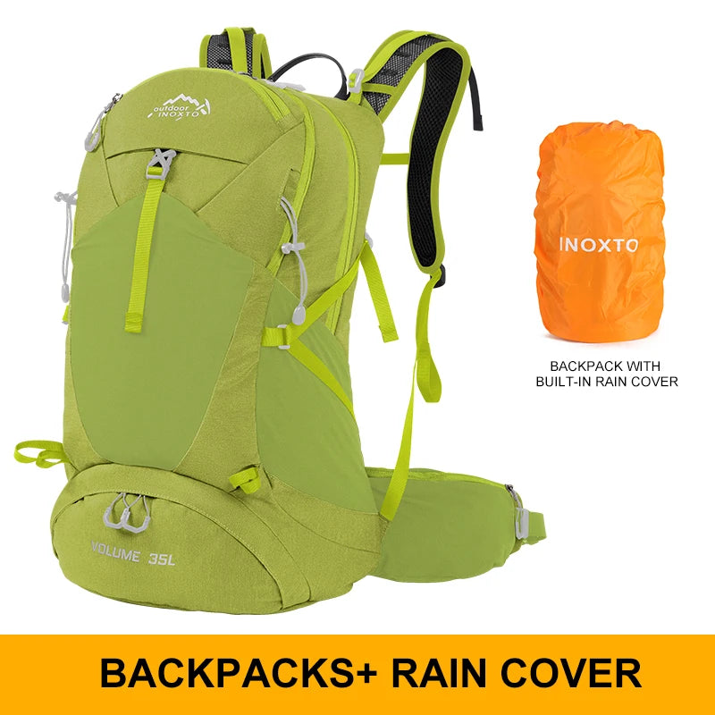 Mountaineering backpack 35 liters men's and women's outdoor sports bag waterproof camping hiking rain