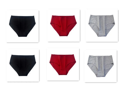 6PCS/Lot Cotton Seamless Panties Women High Waist Briefs Underwear Comfort Intimates Female Underpants Solid Color Pantys M-2XL