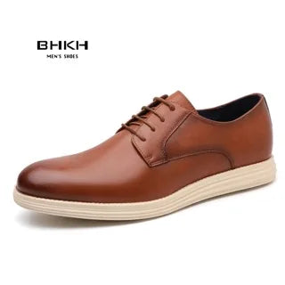 BHKH Male Sneakers Autumn/Winter traf Leather Men Casual Shoes Business Work Office Lace-up Dress shoes For Men Size47