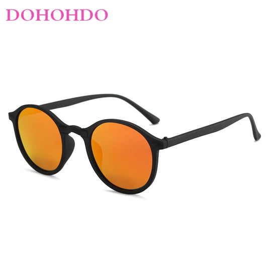 DOHOHDO New Women Round Polarized Sunglasses Retro Vintage Driving Steampunk Eyewear Male Small Sun Glasses Gafas Ciclismo UV400