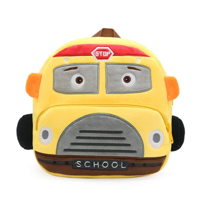 Stereo cartoon car backpack boy girl 2-4 years old kindergarten school bag kids backpack plush backpack