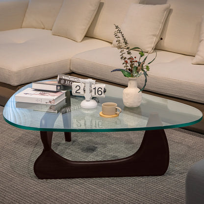 Home Coffee Table Irregular Glass Side Table Modern Simple Dining Table For Bedroom Living Room Furniture Sofa Side Desk Table