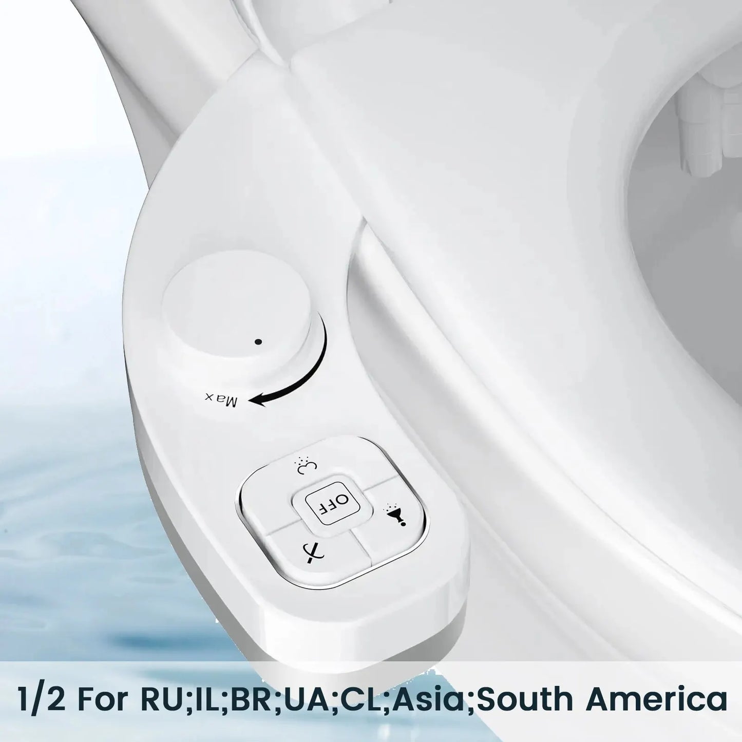 SAMODRA Non-Electric Bidet - Self Cleaning Dual Nozzle (Frontal and Rear Wash) Water Bidet Toilet Seat Attachment