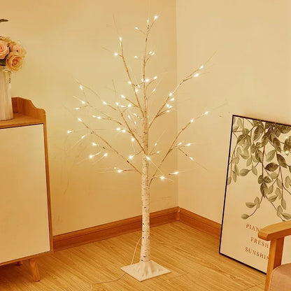 LED Birch Tree Lights Glowing Branch Light Night DIY Xmas Trees Suitable Home Bedroom Wedding Party Christmas Decoration Lamp