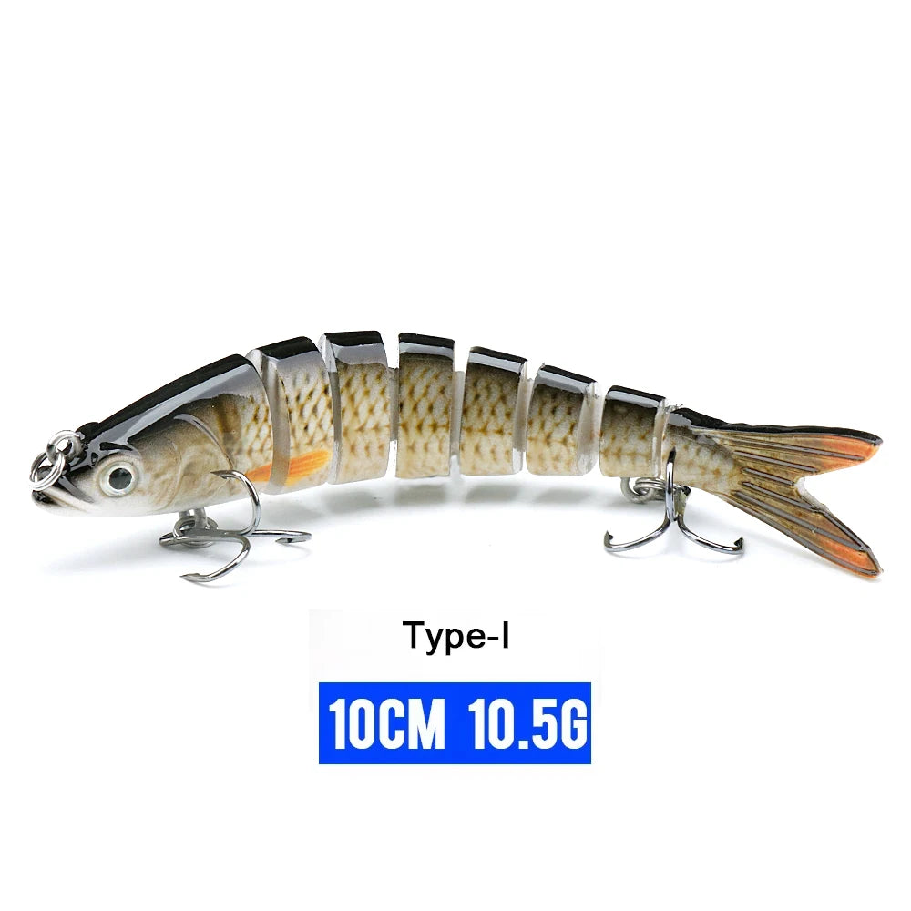 VTAVTA 10/14cm Sinking Wobblers Fishing Lures Jointed Crankbait Swimbait 8 Segment Hard Artificial Bait For Fishing Tackle Lure