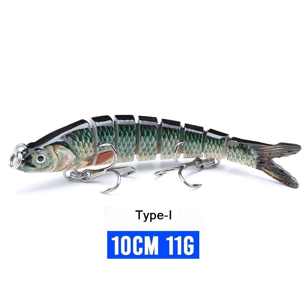 VTAVTA 10/14cm Sinking Wobblers Fishing Lures Jointed Crankbait Swimbait 8 Segment Hard Artificial Bait For Fishing Tackle Lure