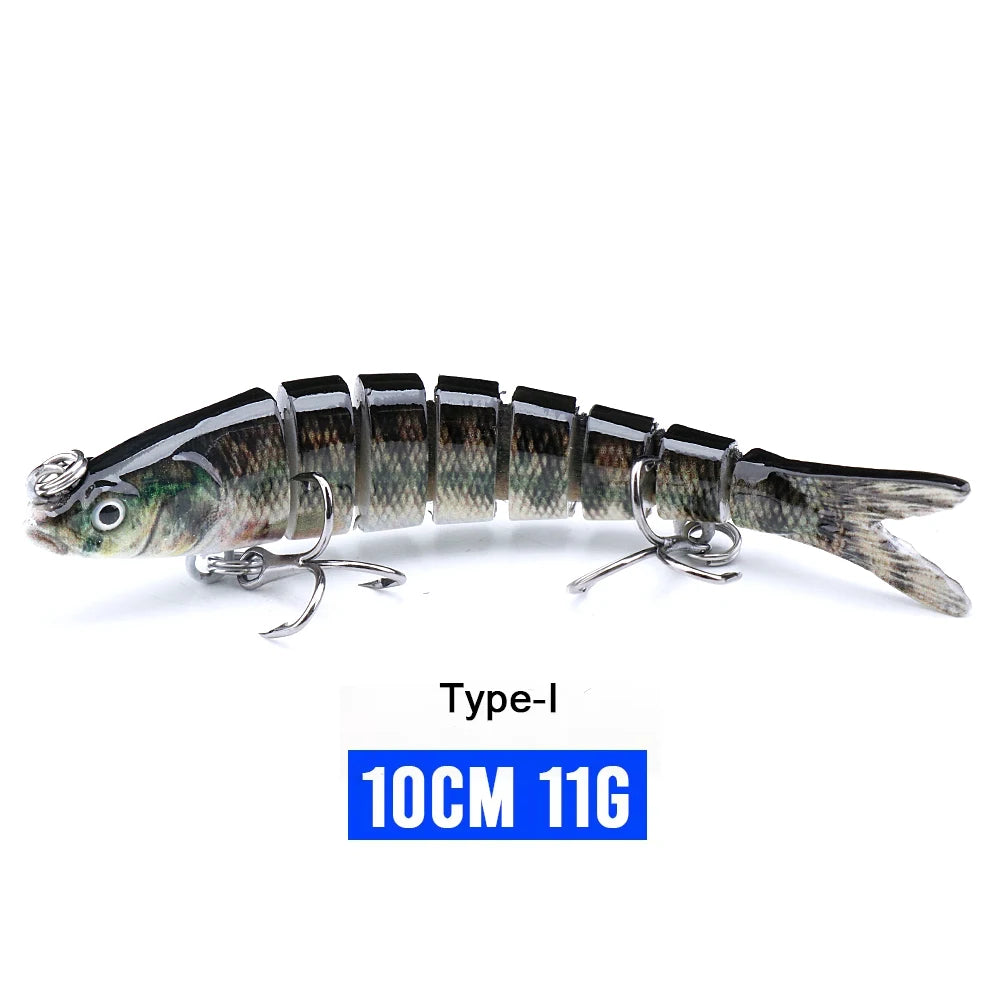 VTAVTA 10/14cm Sinking Wobblers Fishing Lures Jointed Crankbait Swimbait 8 Segment Hard Artificial Bait For Fishing Tackle Lure