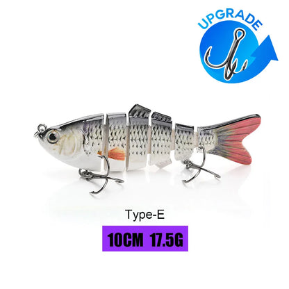 VTAVTA 10/14cm Sinking Wobblers Fishing Lures Jointed Crankbait Swimbait 8 Segment Hard Artificial Bait For Fishing Tackle Lure