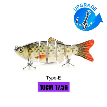 VTAVTA 10/14cm Sinking Wobblers Fishing Lures Jointed Crankbait Swimbait 8 Segment Hard Artificial Bait For Fishing Tackle Lure