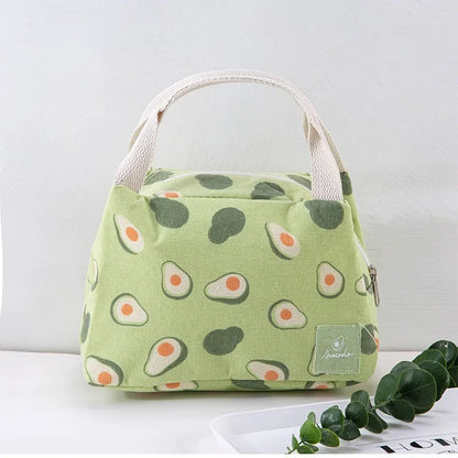 1 Pc Cute Fruit Lunch Bag for Women Portable Insulated Lunch Thermal Bag Bento Pouch Lunch Container School Food Bag