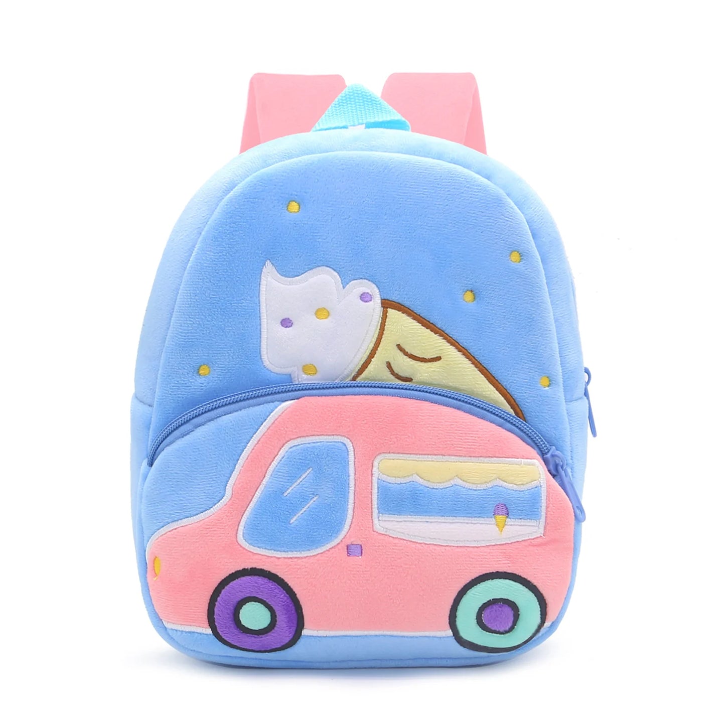 2-4 years old kids engineering backpack cartoon excavator backpack plush kids small school bag toy backpack