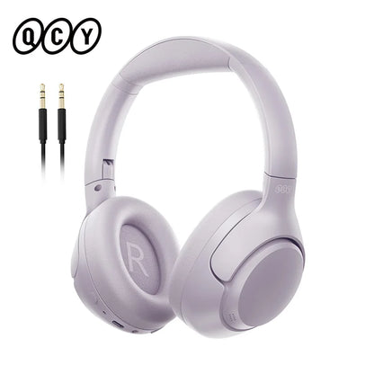 QCY H3 ANC Wireless Headphones Bluetooth 5.4 Hi-Res Audio Over Ear Headset 43dB Hybrid Active Noise Cancellation Earphones 60H