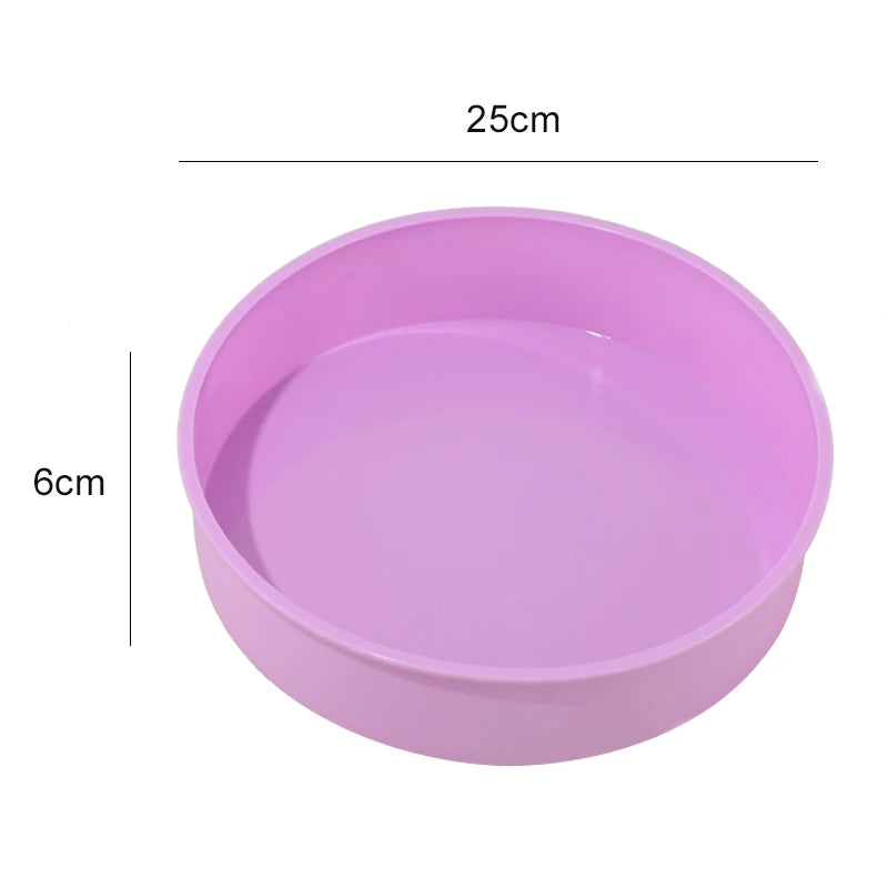 4 6 8 10 Inch Round Shape Mold Silicone Small Cake Baking Pan Mousse Fondant Cylinder Mould For Pastry Dessert Jelly