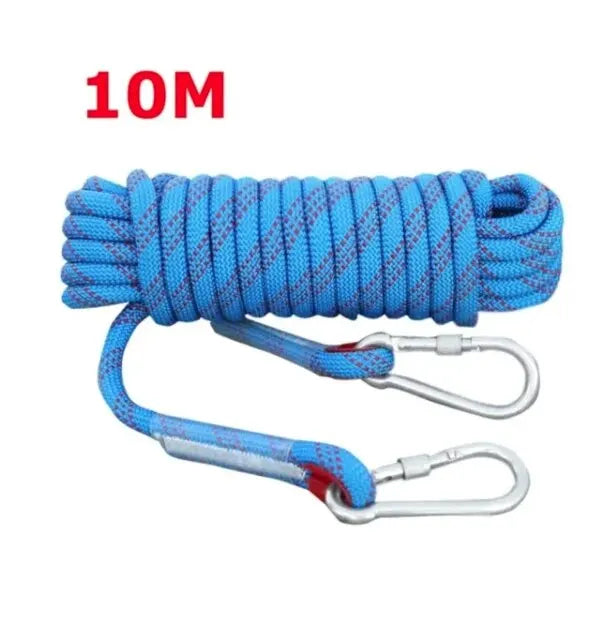 Tomshoo 10mm Rock Climbing Rope 10M/20M/30M Outdoor Static Rapelling Rope for Fire Rescue Safety Escape Climbing Accessories