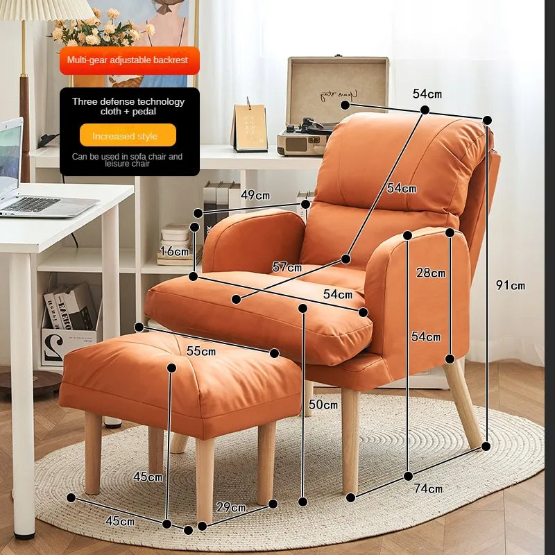 Living room lounge chair computer chair home study office chair bedroom armchair folding single person sofa chair vanity chair