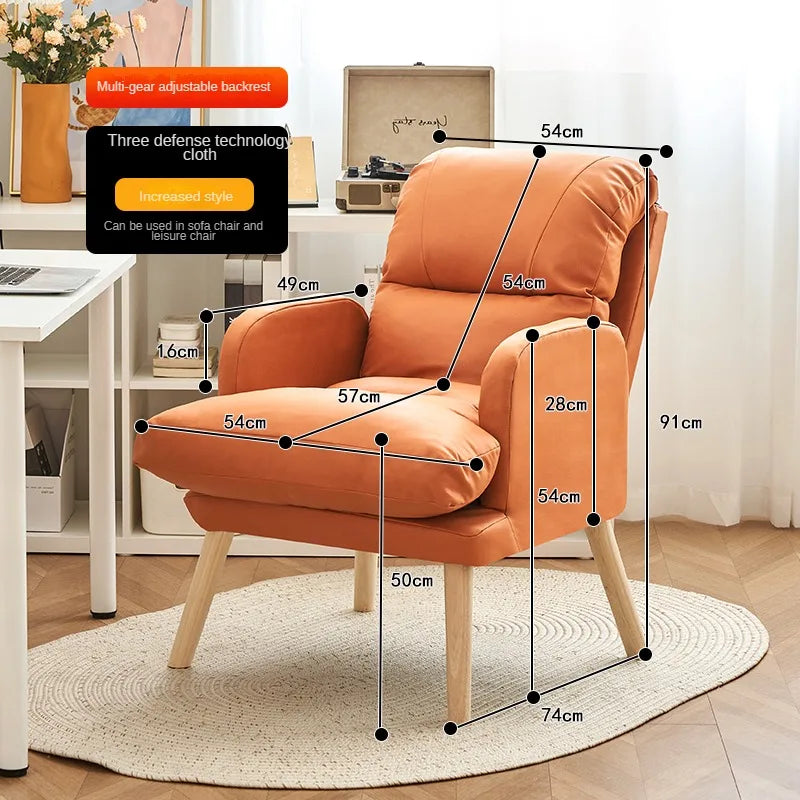 Living room lounge chair computer chair home study office chair bedroom armchair folding single person sofa chair vanity chair