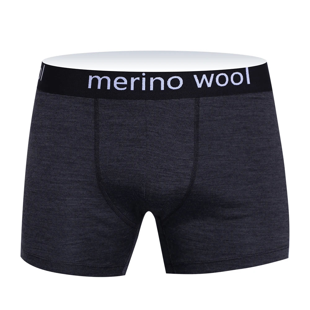 Mens Merino Wool Underwear Boxer Briefs 87% Merino Wool Boxers Soft Breathable Moisture Wicking Sports Fitness Boxershorts