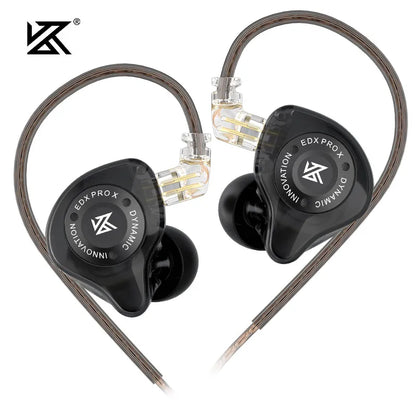 KZ EDX PRO X IEM Earphones Dynamic Drive HiFi Deep Bass Sound Earbud Sport Music Noise Cancelling Headset with Detachable Cable