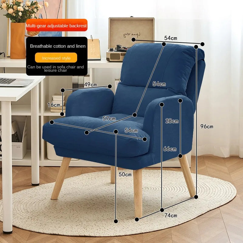 Living room lounge chair computer chair home study office chair bedroom armchair folding single person sofa chair vanity chair