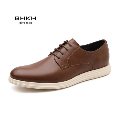 BHKH Male Sneakers Autumn/Winter traf Leather Men Casual Shoes Business Work Office Lace-up Dress shoes For Men Size47