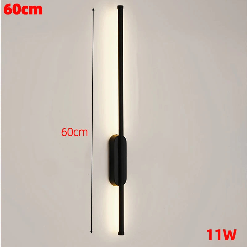 80cm 60cm Strip LED Living Room Wall light Modern Nordic Sofa background Full copper Bedroom Bedside wall light AC85-265V