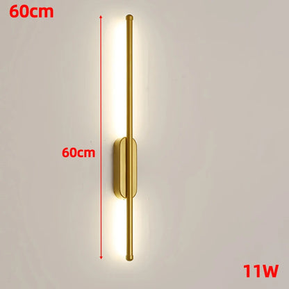 80cm 60cm Strip LED Living Room Wall light Modern Nordic Sofa background Full copper Bedroom Bedside wall light AC85-265V