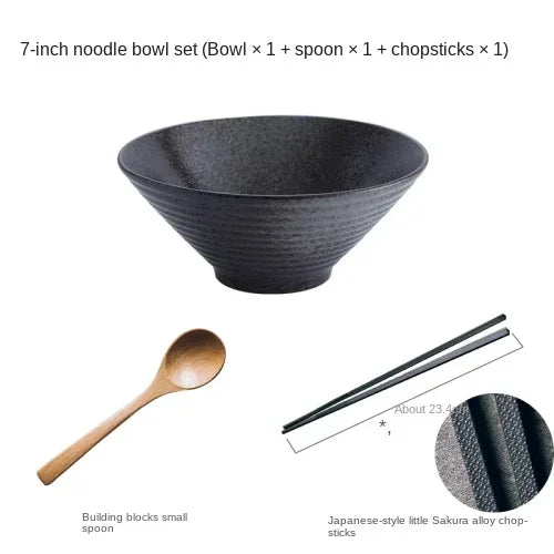 Japanese ceramic household ramen bowl soup bowl creative tableware commercial ceramic tableware