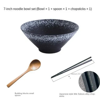 Japanese ceramic household ramen bowl soup bowl creative tableware commercial ceramic tableware