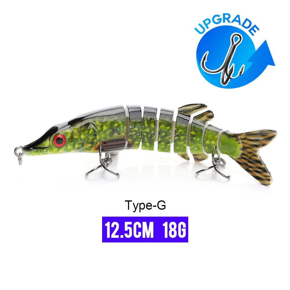 VTAVTA 10/14cm Sinking Wobblers Fishing Lures Jointed Crankbait Swimbait 8 Segment Hard Artificial Bait For Fishing Tackle Lure