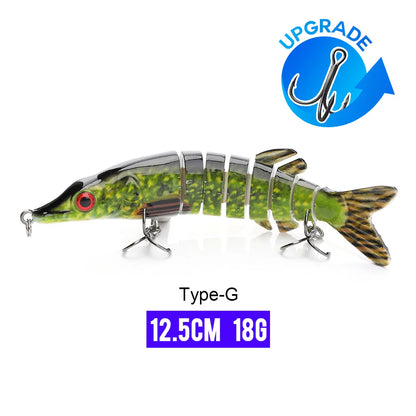 VTAVTA 10/14cm Sinking Wobblers Fishing Lures Jointed Crankbait Swimbait 8 Segment Hard Artificial Bait For Fishing Tackle Lure