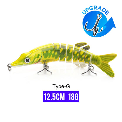 VTAVTA 10/14cm Sinking Wobblers Fishing Lures Jointed Crankbait Swimbait 8 Segment Hard Artificial Bait For Fishing Tackle Lure