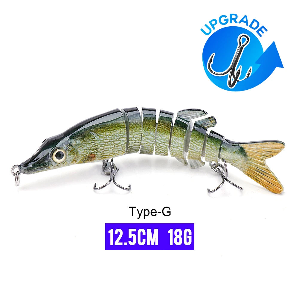 VTAVTA 10/14cm Sinking Wobblers Fishing Lures Jointed Crankbait Swimbait 8 Segment Hard Artificial Bait For Fishing Tackle Lure