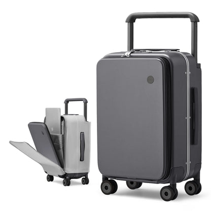 Mixi New Design Wide Handle Suitcase Men Carry-On Luggage Women Travel Trolley Case 20 Inch Cabin PC Aluminum Frame M9275