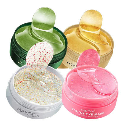 Eye patches Hyaluron Acid & Gold & Seaweed & Black Pearl Hydrating Moisturizing Crystal Collagen Gel Eye Mask 240pcs=120pairs