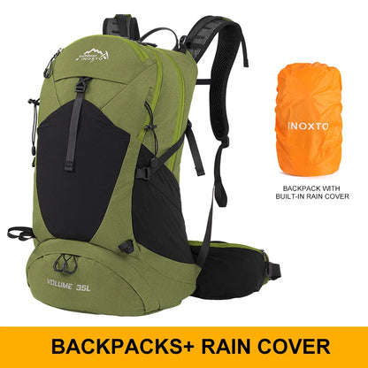 Mountaineering backpack 35 liters men's and women's outdoor sports bag waterproof camping hiking rain