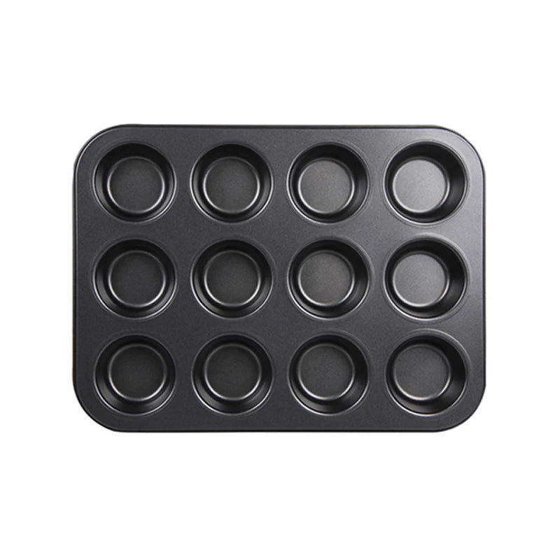 6/12 Cups Square Cupcake Pan Muffin Tray Cupcake Mold Muffin Pan Carbon Steel Baking Pan Non Stick Bakeware 657