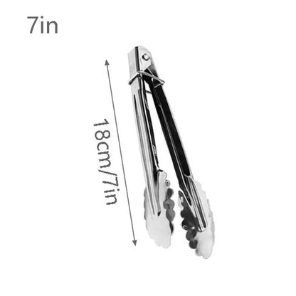 Stainless Steel Food Tongs Cooking BBQ Meat Clip Heat Bread Salad Kitchen Tool 7/9/12in Non-slip Utensils Kitchen Accessories