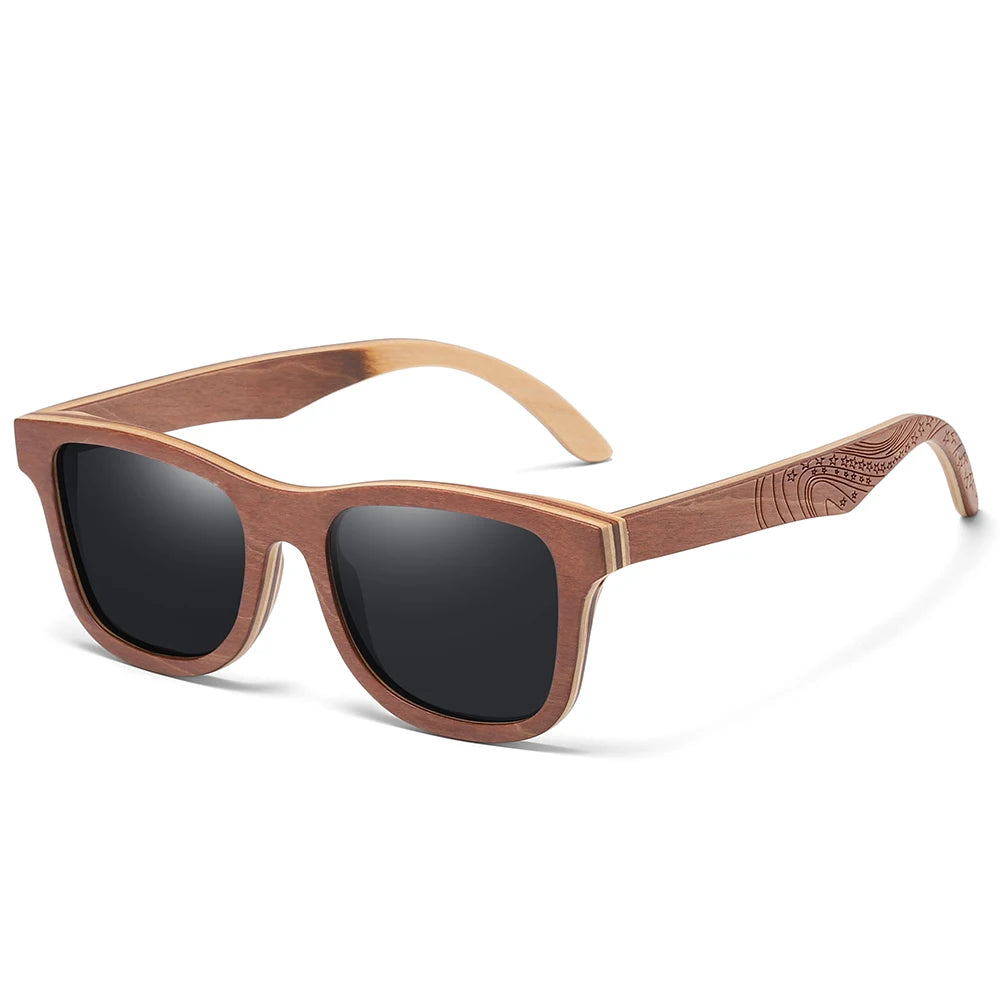 GM Natural Bamboo And Wooden Sunglasses VIP Manual Polarized Glasses Luxury brand Environmental Degradable Glasses Gift Box